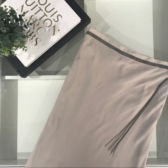 Brunello Cucinelli Dresses & Skirts - Brunello Cucinelli Silk Crepe Long Skirt W Monili